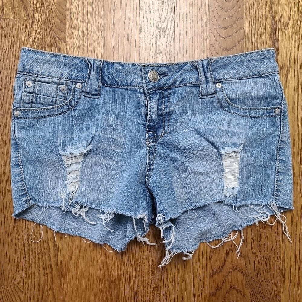 Paris Blues Distressed Jean Shorts